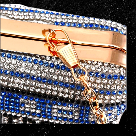 🥳HOST PICK🥳 CRYSTAL DOLLAR CLUTCH BAG WITH DETACHABLE CHAIN STRAP - Picture 9 of 11